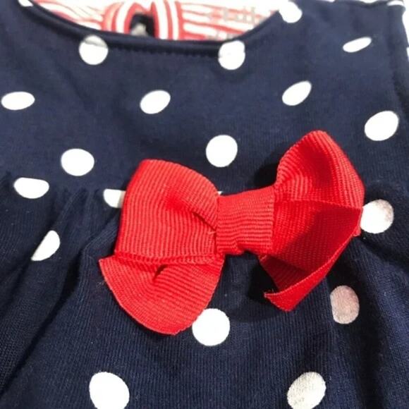 CHILD OF MINE by CARTER Red, White & Blue Onesie USA dress bow - Picture 3 of 4
